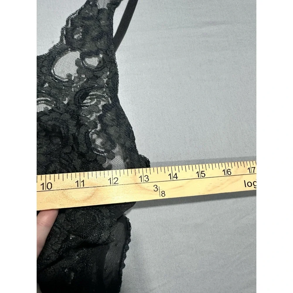 VTG 90s Victoria's Secret Black Lace Teddy Bodysuit S